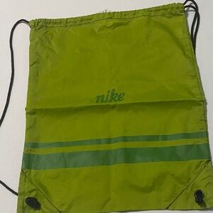 Nike Olive Green Drawstring Backpack